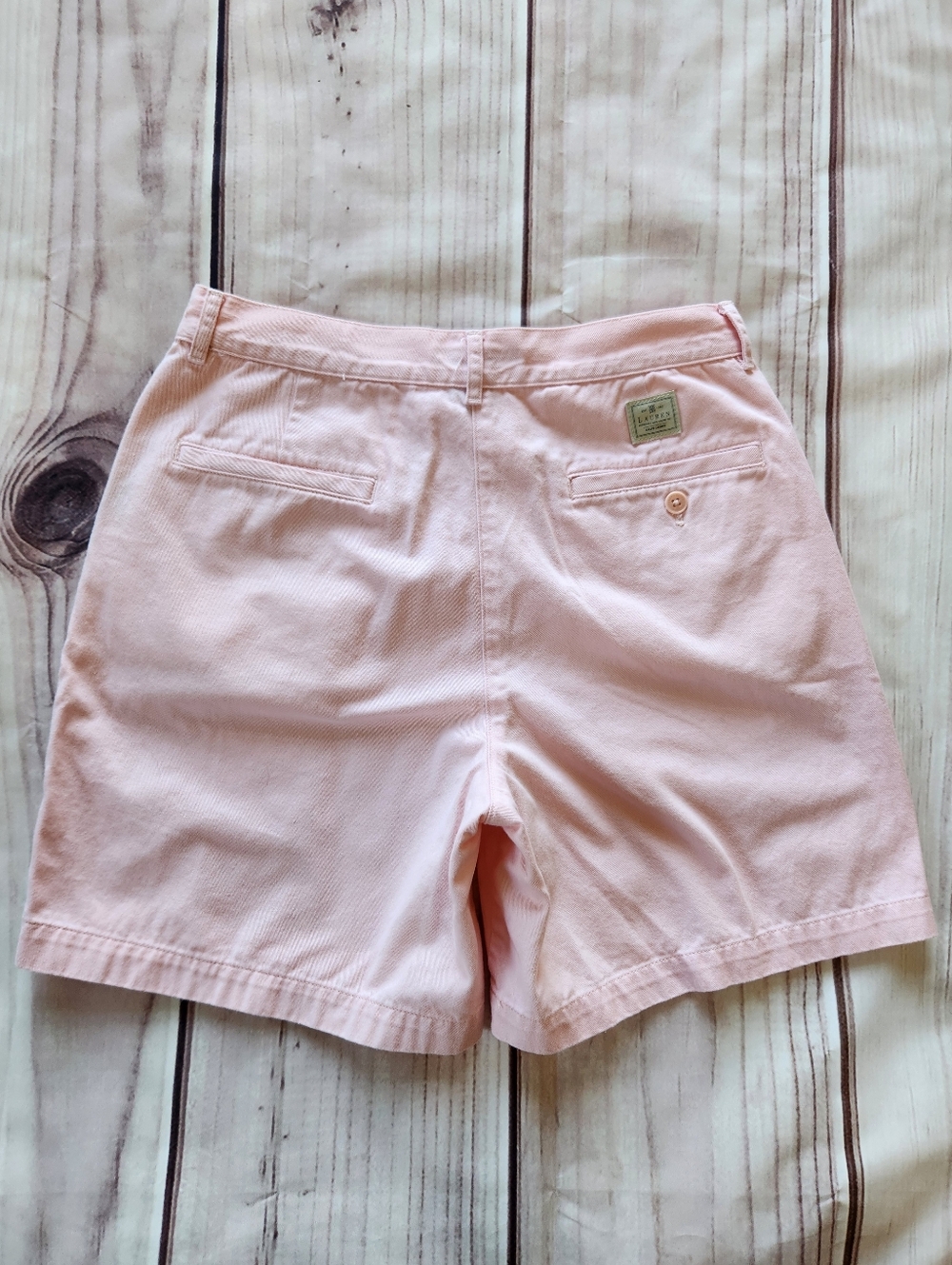 **SOLD** Lauren Ralph Lauren High Waisted Light Pink Cotton Shorts | Size 6 - Picture 3 of 6